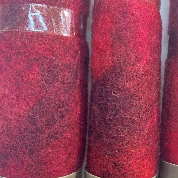 15 Rolls 100% Wool Felt Marbled Red Blended Felt Garnet Needle Felting Crafts - Picture 10 of 15
